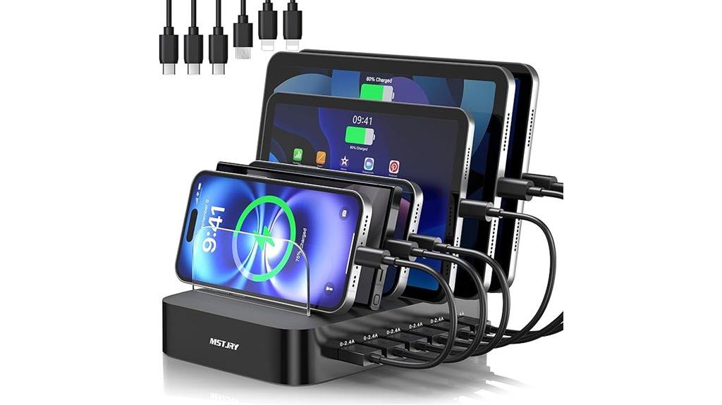 six port usb charging station