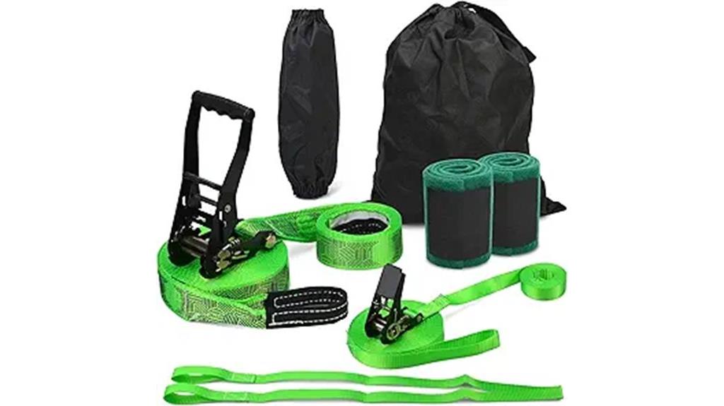 slackline kit with protectors