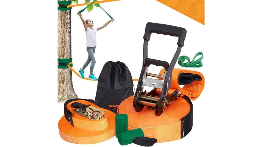 slackline kit with training line