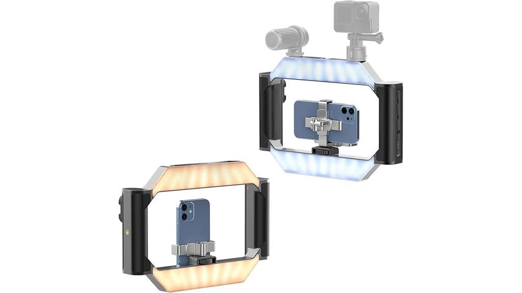 smartphone rig with light