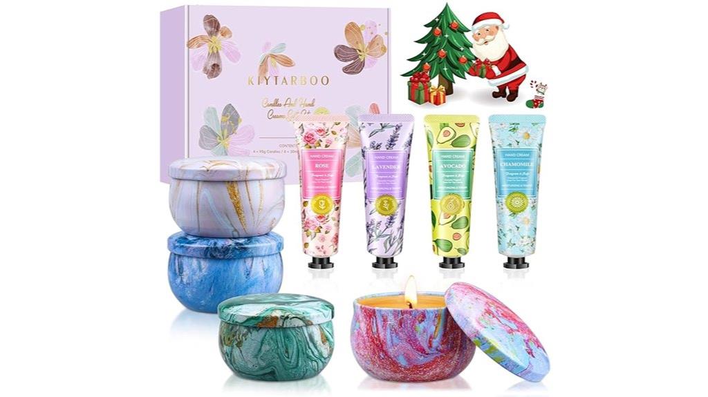 spa candle and cream gift