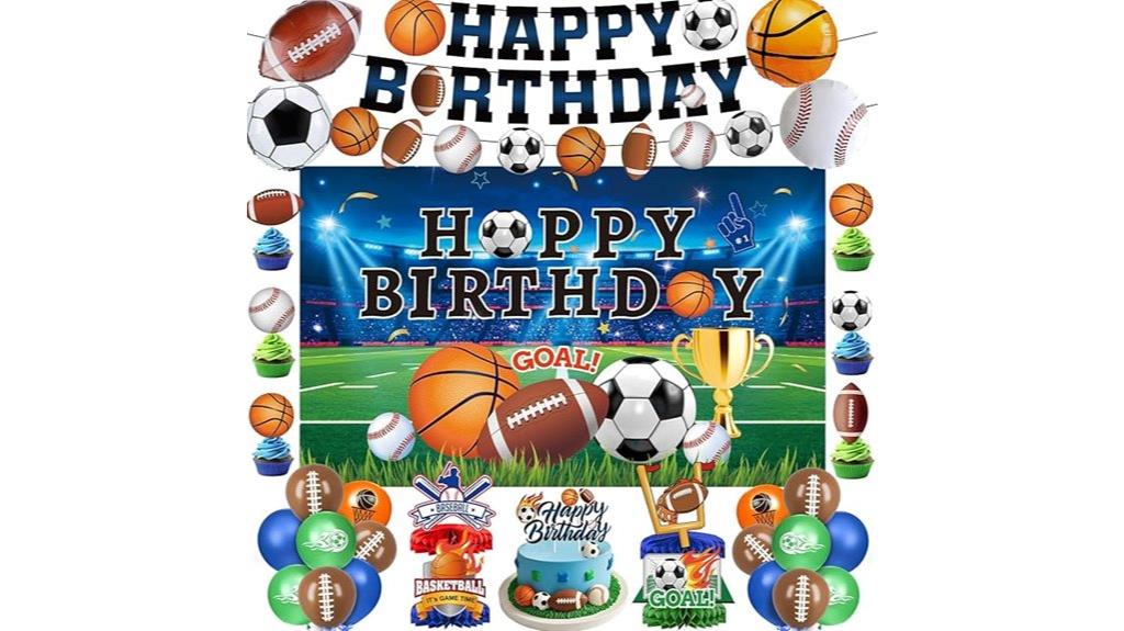 sports themed birthday party decorations