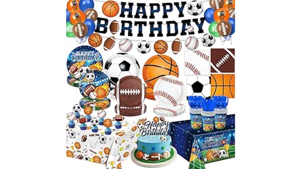sports themed birthday party decorations