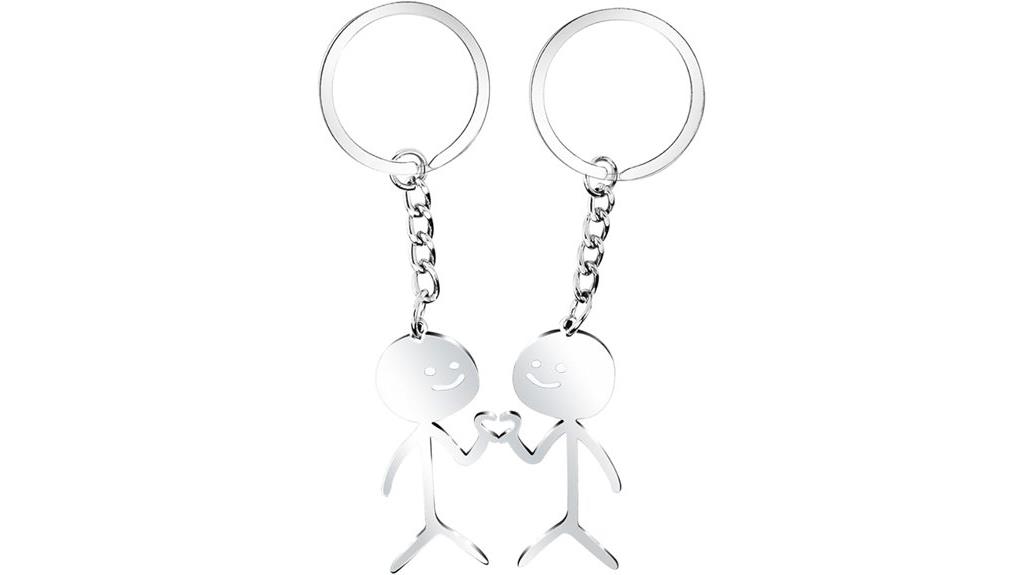 stainless steel doodle keychain