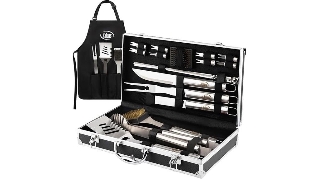 stainless steel grill set