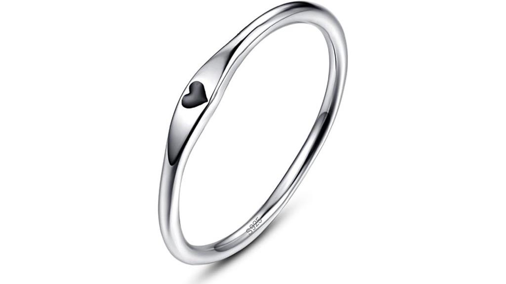sterling silver heart ring