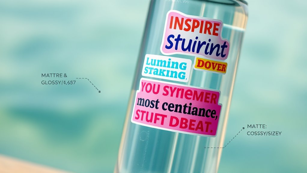 sticker size and durability