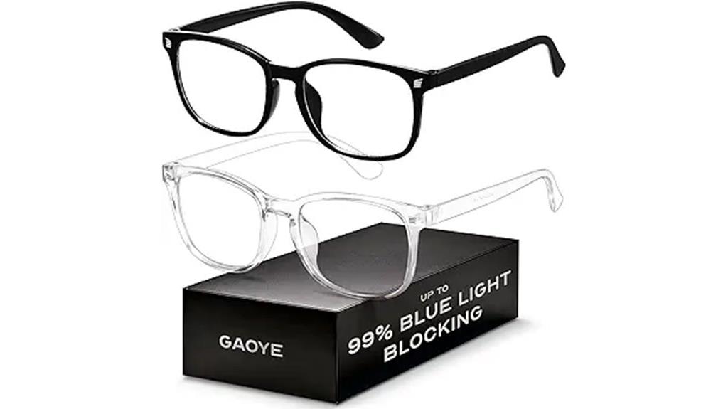 stylish blue light glasses