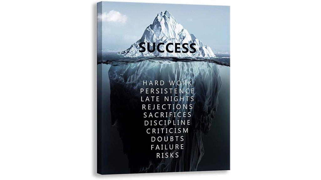 success quotes canvas art