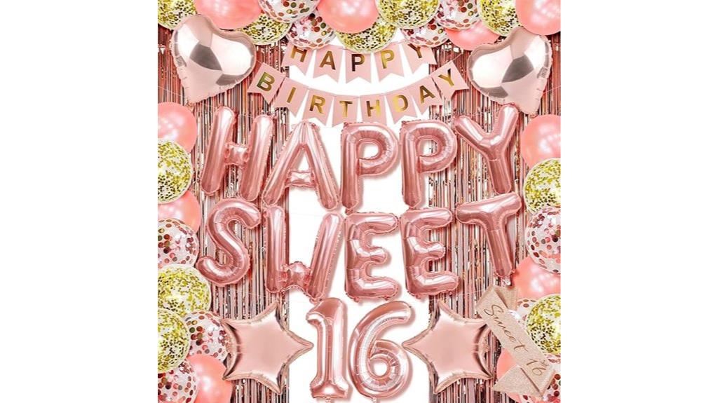 sweet 16 birthday decorations