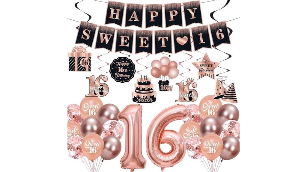 sweet 16 girl party decorations