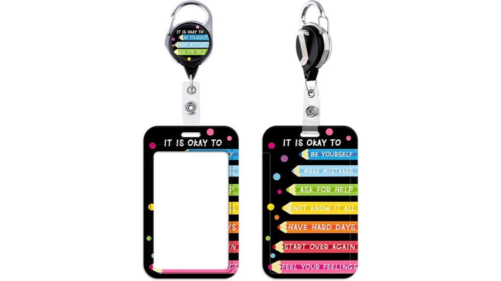 teacher badge reel with id