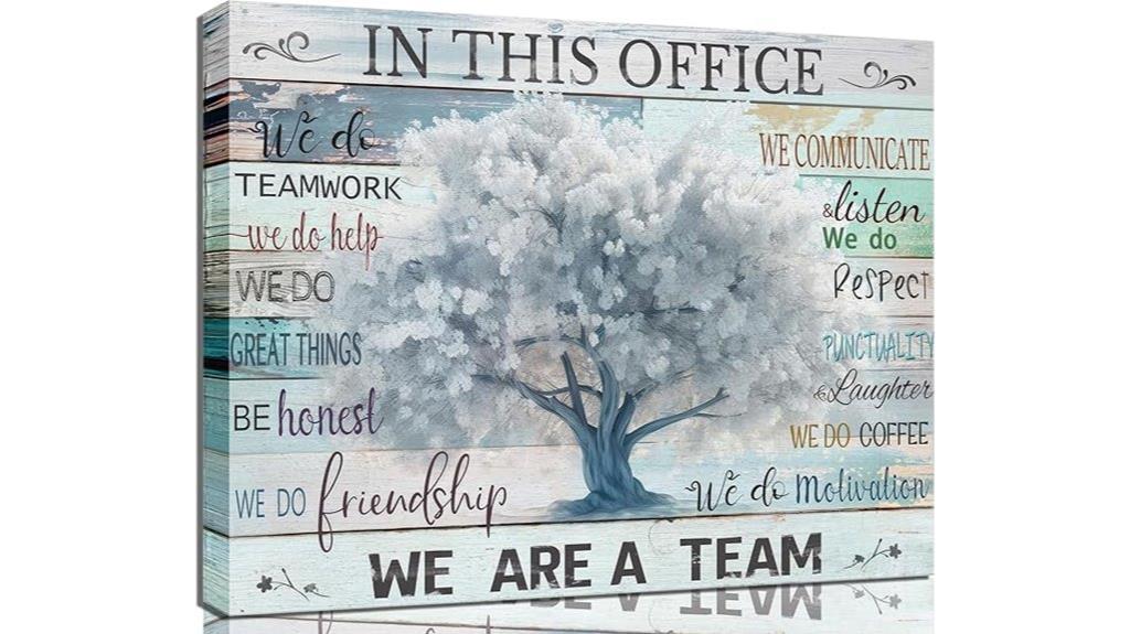 team rules canvas art