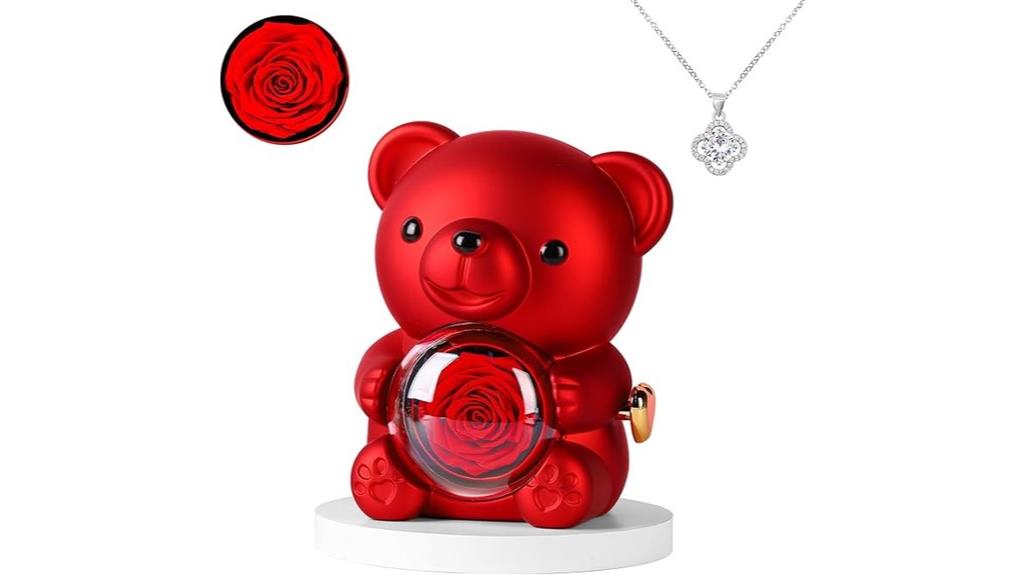 teddy bear with rose