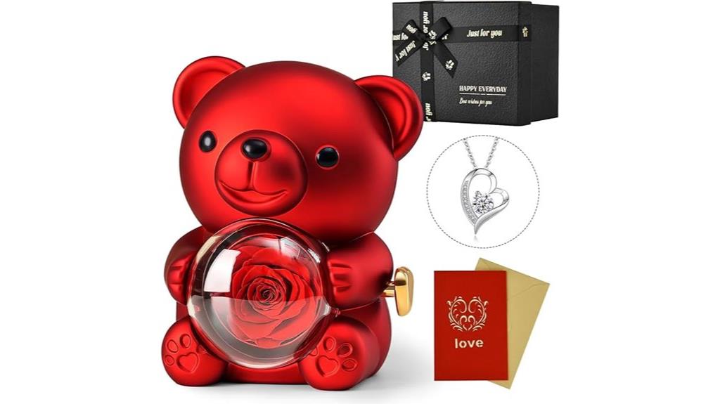 teddy bear with rose