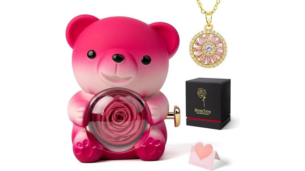 teddy bear with rose