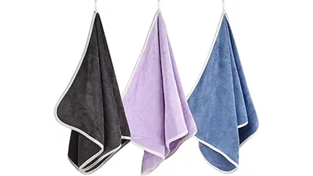 three microfiber gym towels