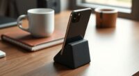 top table phone holder options