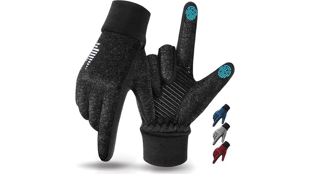 touchscreen winter running gloves