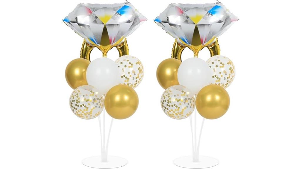 two sets engagement balloons