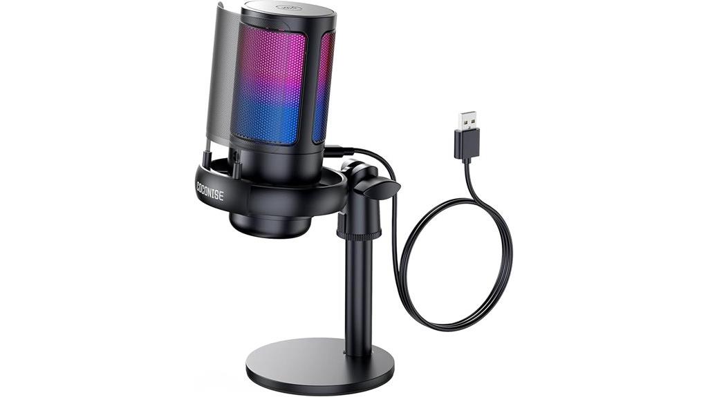 usb gaming microphone with rgb