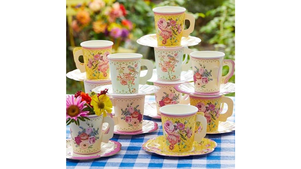 vintage floral tea set