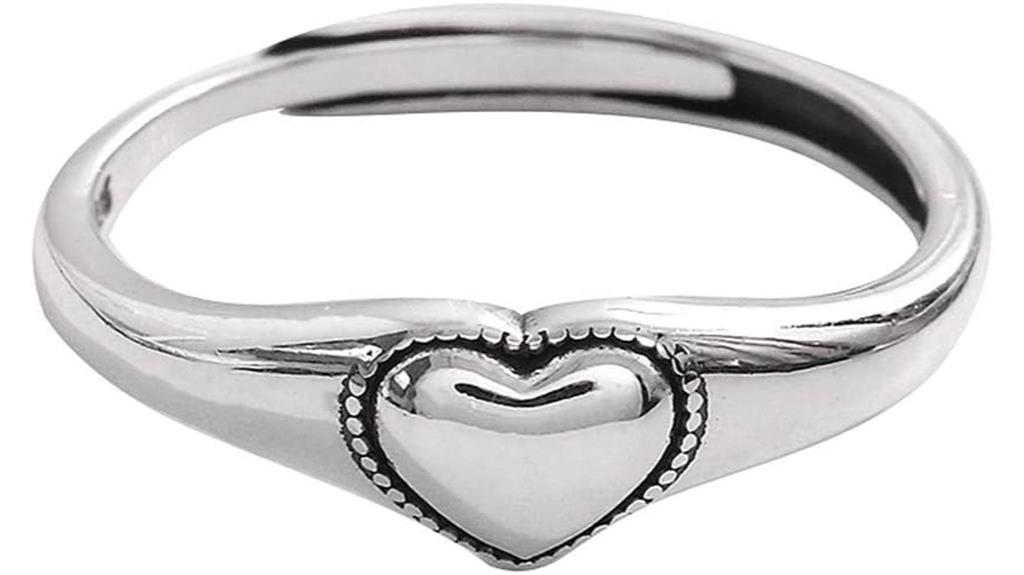 vintage silver heart ring