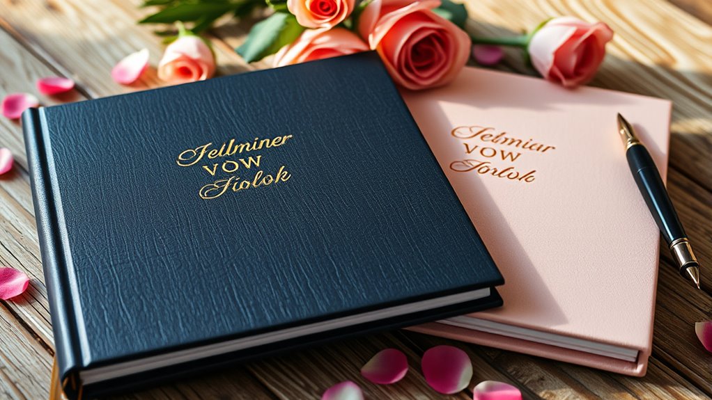 vow book material selection