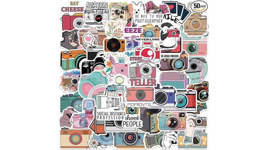 waterproof camera sticker set