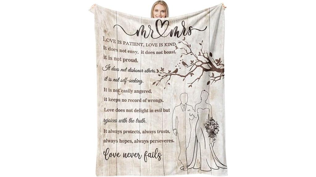 wedding gift soft blanket