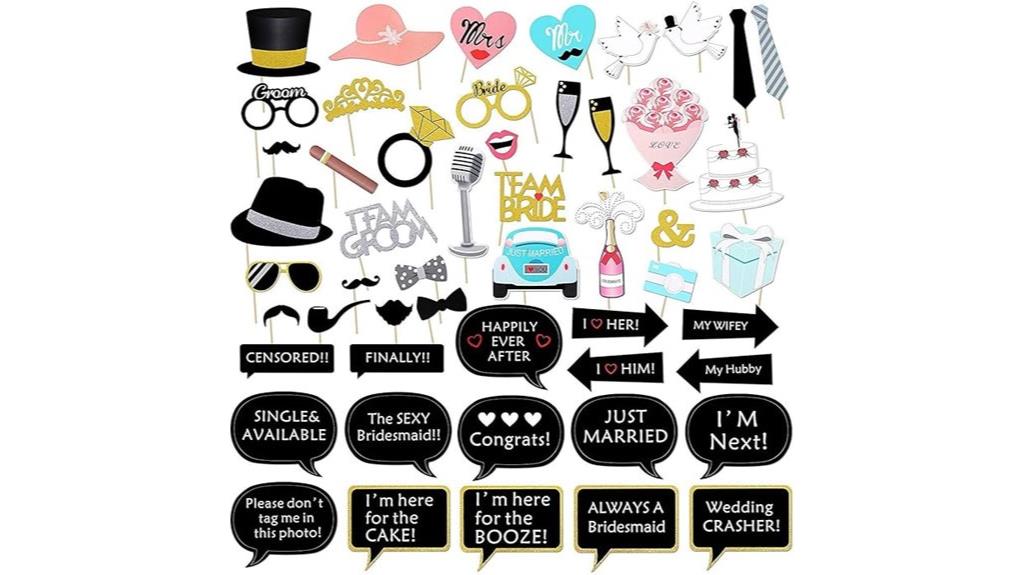 wedding photo booth props