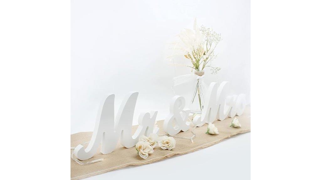 wedding table sign letters