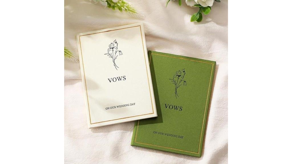 wedding vow book set