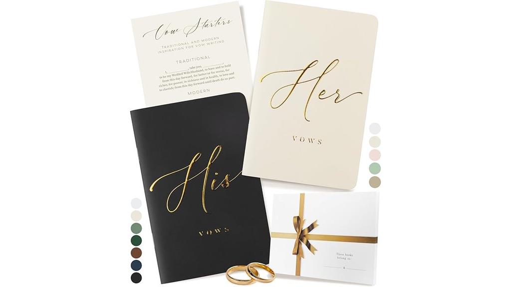 wedding vow keepsake book