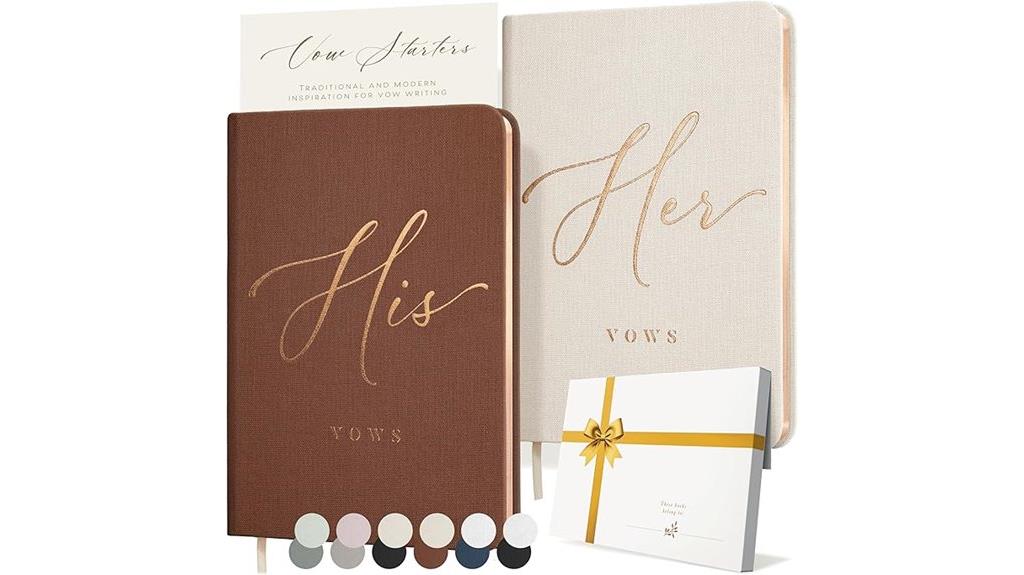 wedding vow linen books