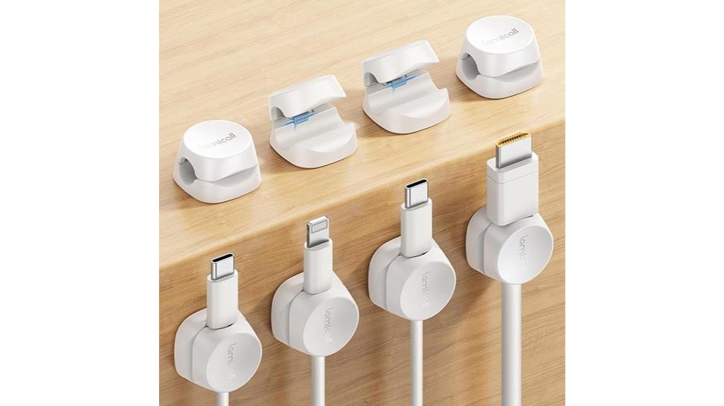 white cord clips pack