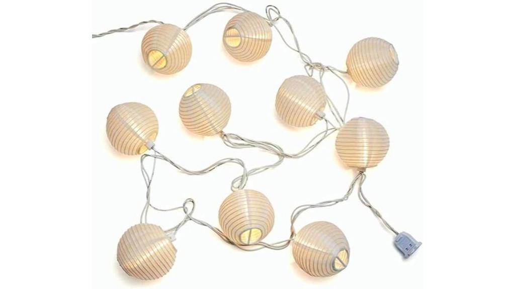 white lantern string lights