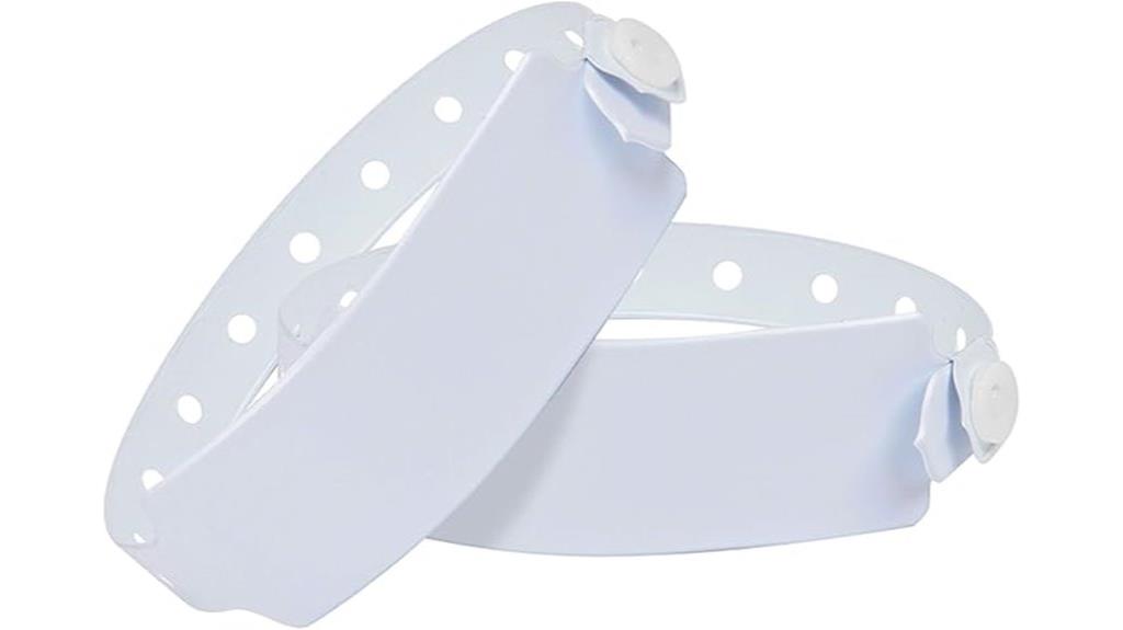 white vinyl patient wristbands