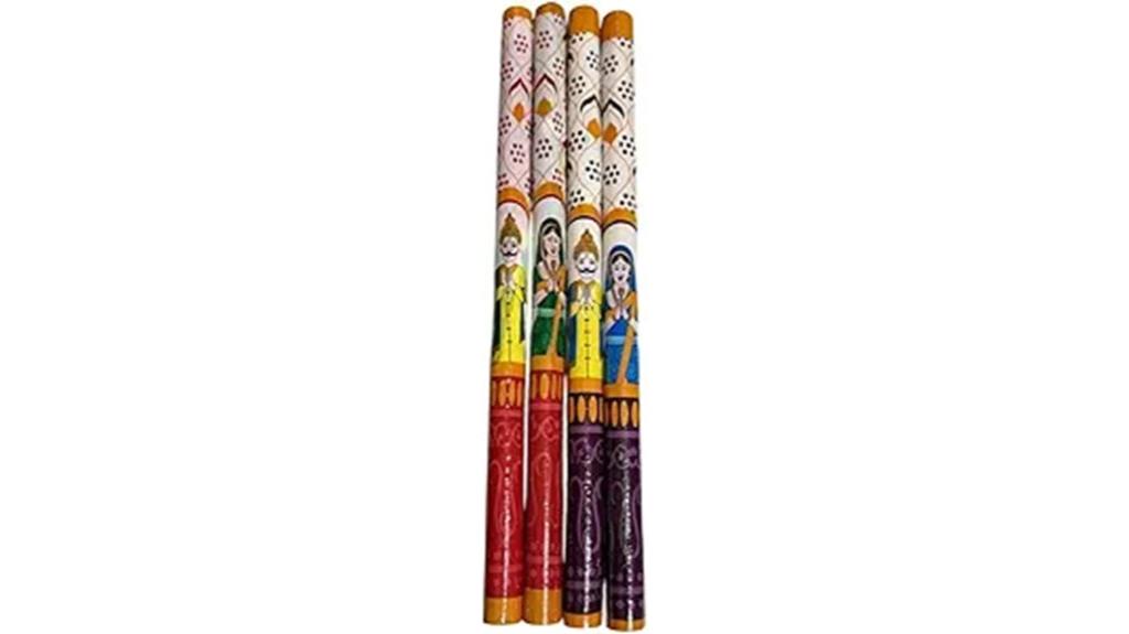 wooden dandiya sticks set