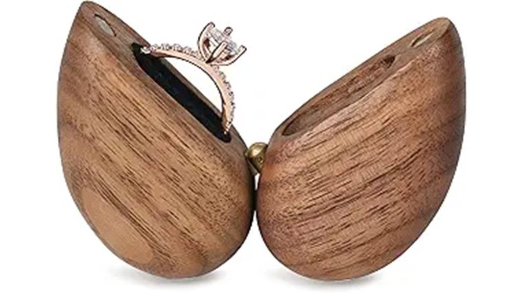 wooden heart ring box