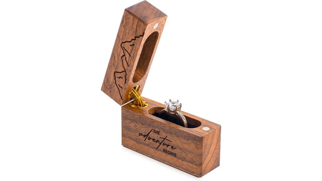 wooden proposal ring box