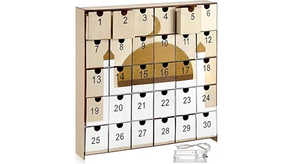 wooden ramadan eid calendar