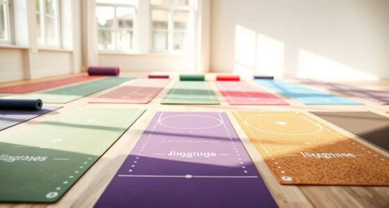 yoga mats with alignment lines