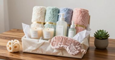 luxurious self care gift basket