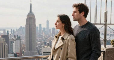 Couple On Empire State Building