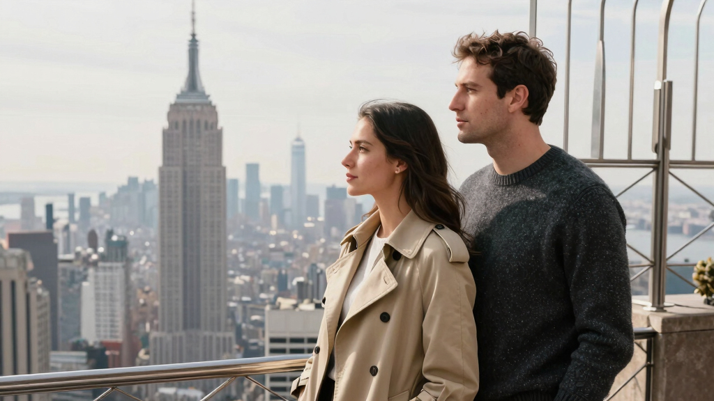 Couple On Empire State Building