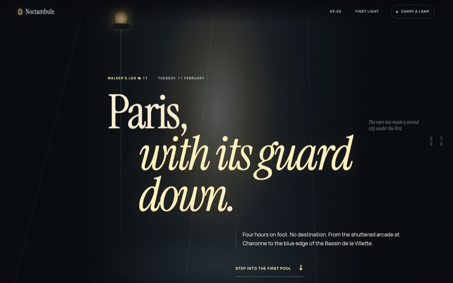 Noctambule — Paris on foot, 01:00–05:00